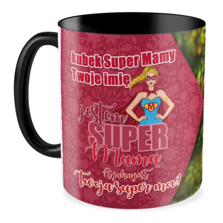 FOTO Kubek czarny 330ml dla MAMY